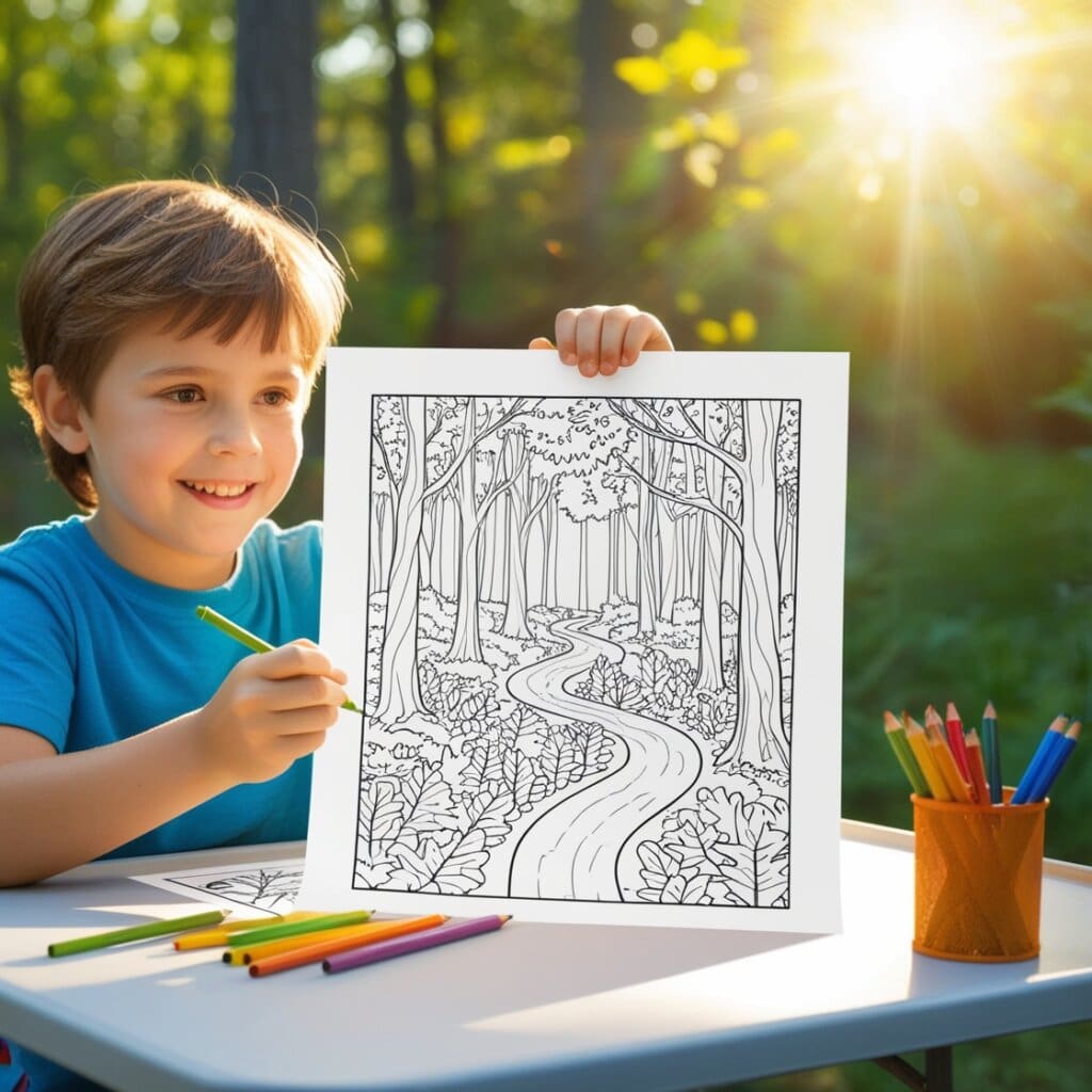 Forest coloring pages 5