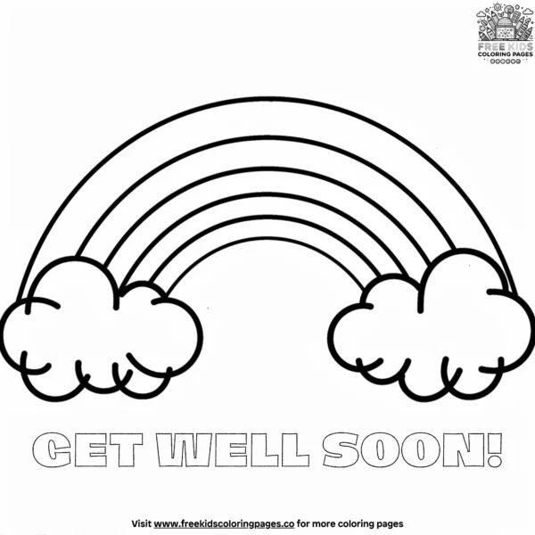 Get well soon rainbow coloring pages