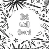 Get Well Soon Stars and Sparkles Coloring Pages