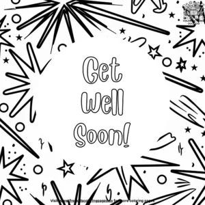 Get well soon stars and sparkles coloring pages