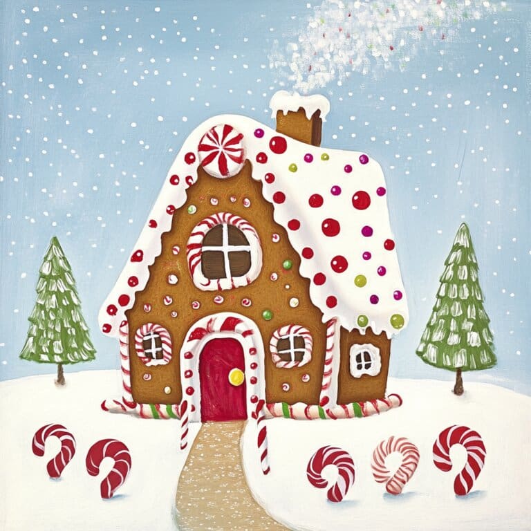 Gingerbread house coloring pages