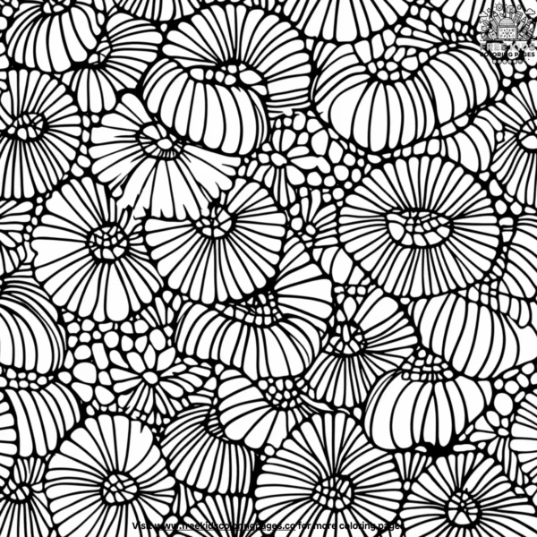 Hand drawn patterns coloring pages