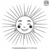 Happy Face Sun Coloring Pages