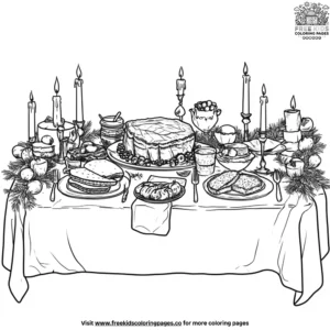 Holiday feast coloring pages