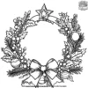 Holiday Wreath Coloring Pages