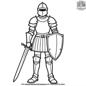 Knight in Armor Coloring Pages