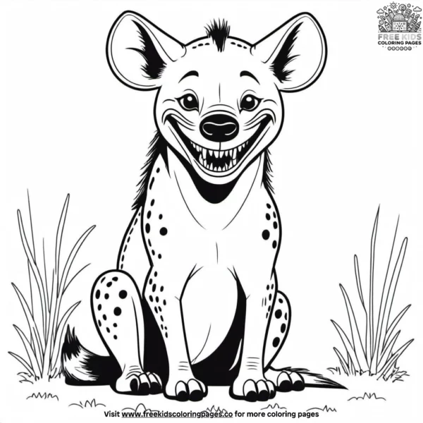 Laughing hyena coloring pages