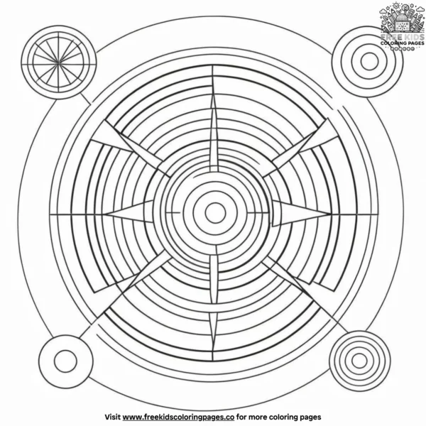 Line art patterns coloring pages