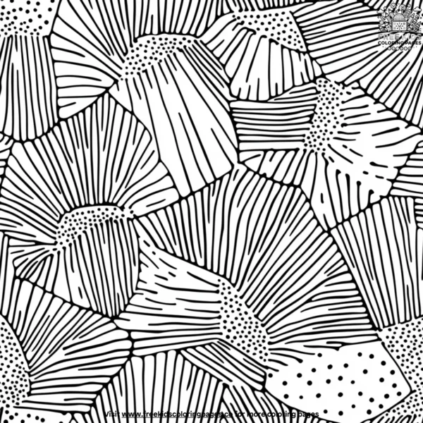 Lines and dots coloring pages