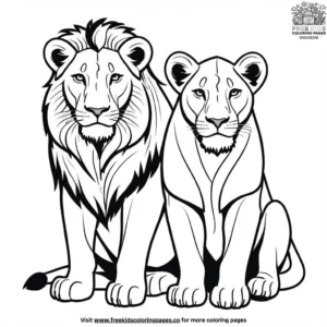 Lion Pride Coloring Pages