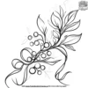 Christmas Mistletoe Coloring Pages