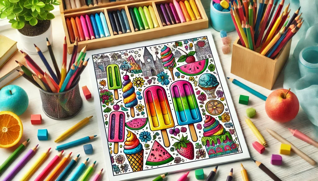 Mexican treats coloring pages 1