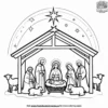 Nativity Scene Coloring Pages