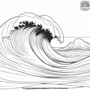 Ocean Waves Patterns Coloring Pages