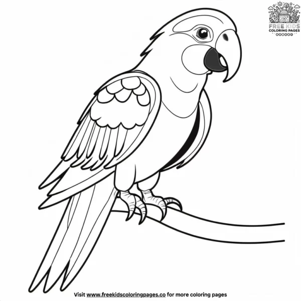 Parrot perch coloring pages