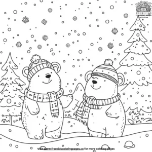 Polar Bear Pals Coloring Pages