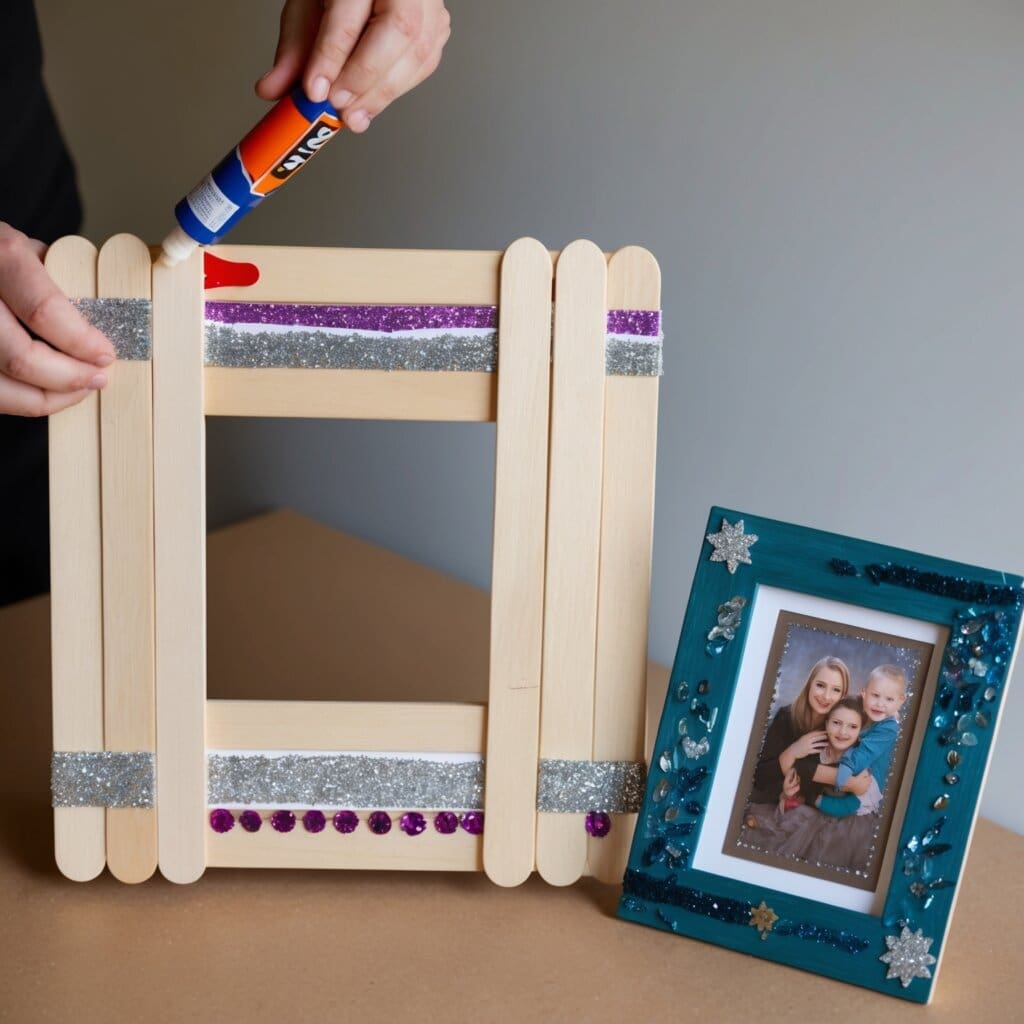 Popsicle stick picture frames 1