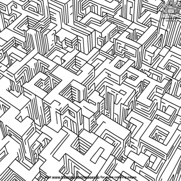 Puzzle patterns coloring pages