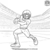 Quarterback In Action Coloring Pages