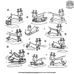 Reindeer games coloring pages