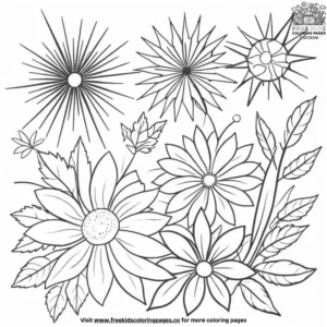 Seasonal patterns coloring pages