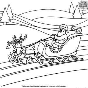 Sleigh ride coloring pages