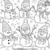 Snowman Delight Coloring Pages