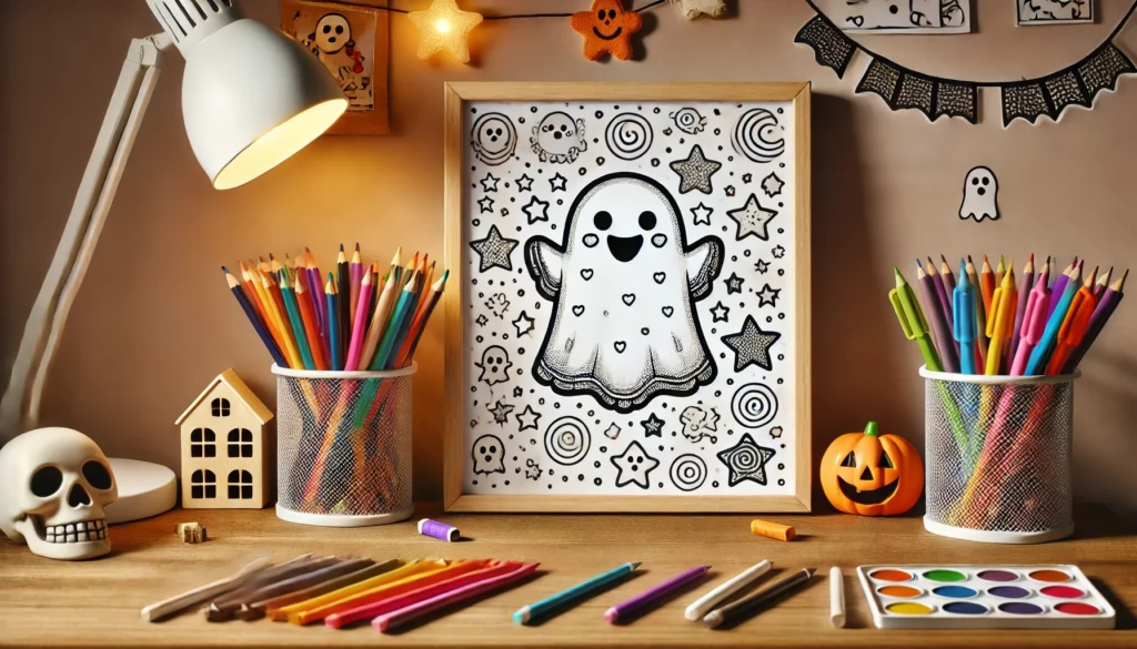 Spooky coloring pages