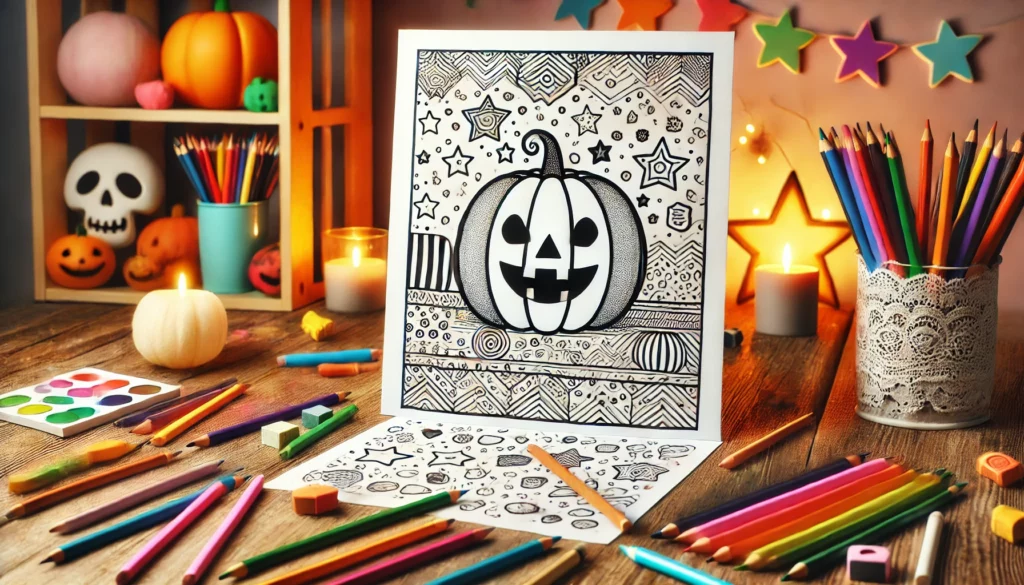 Spooky coloring pages