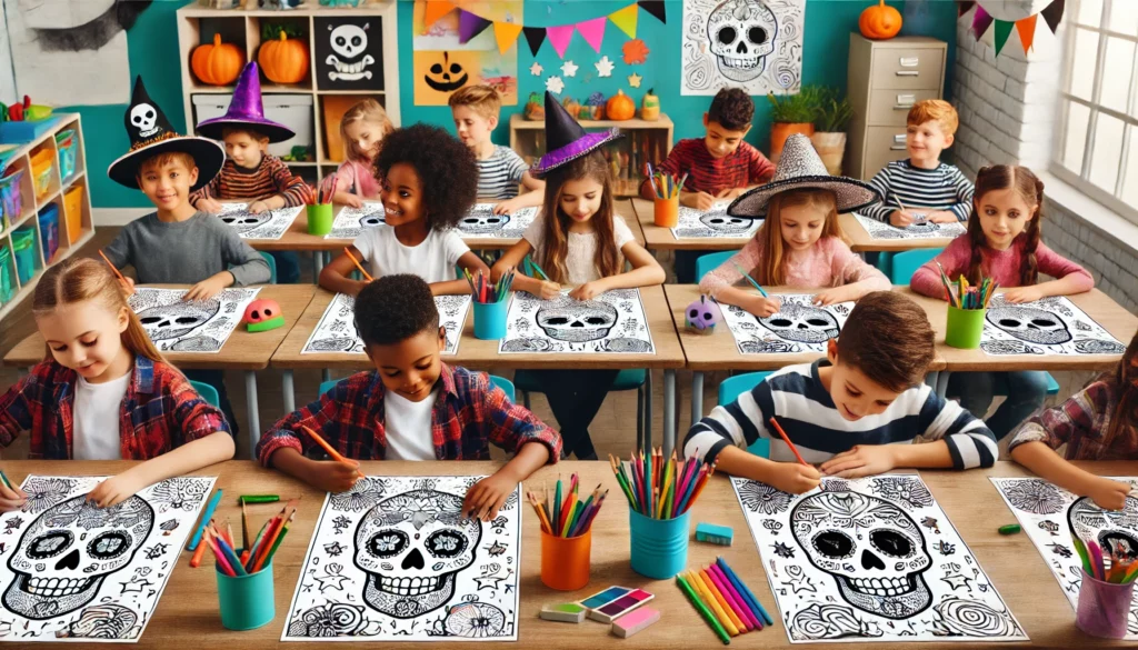 Spooky coloring pages 11