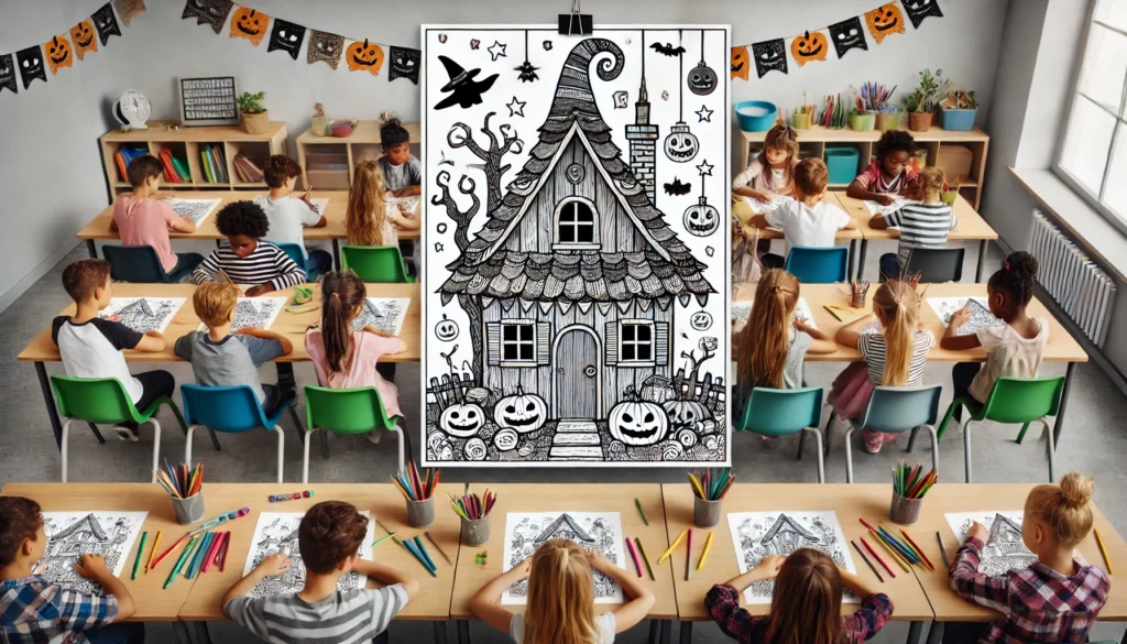 Spooky coloring pages 13