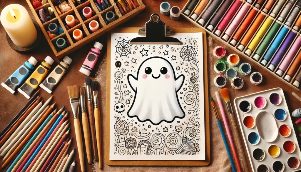 Spooky coloring pages 27