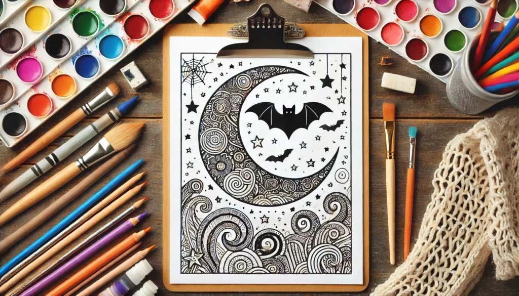 Spooky coloring pages 28