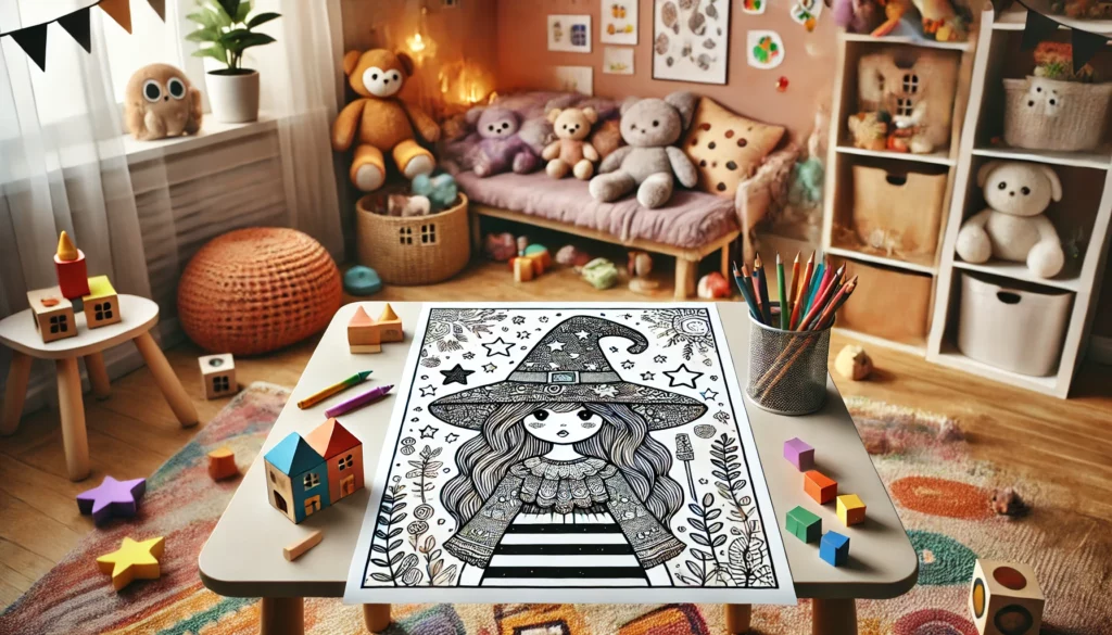 Spooky coloring pages 4