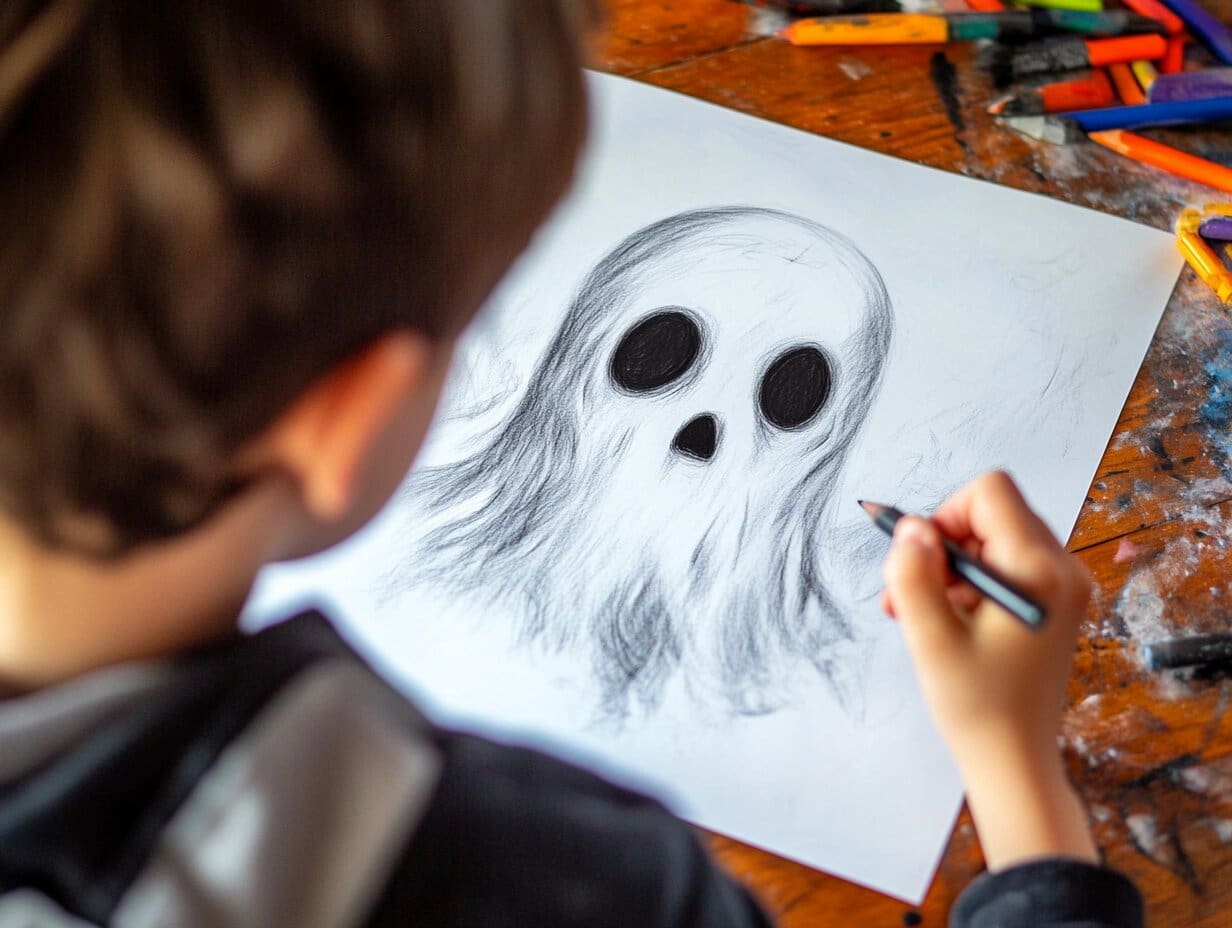 Spooky coloring pages tag image