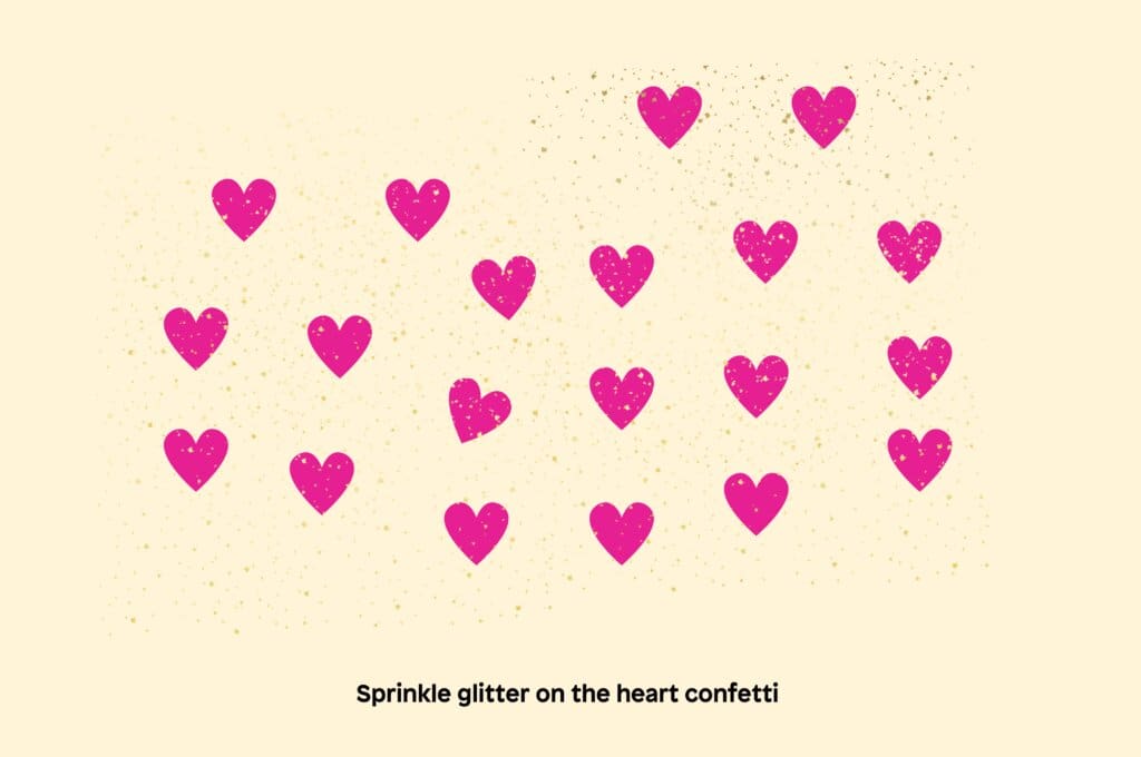 Heart confetti