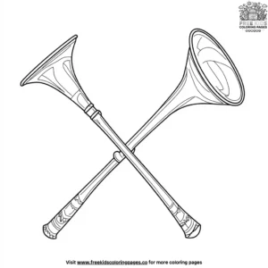 Stadium trumpets coloring pages