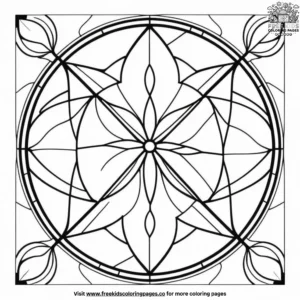 Stained glass patterns coloring pages