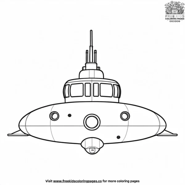 Submarine coloring pages