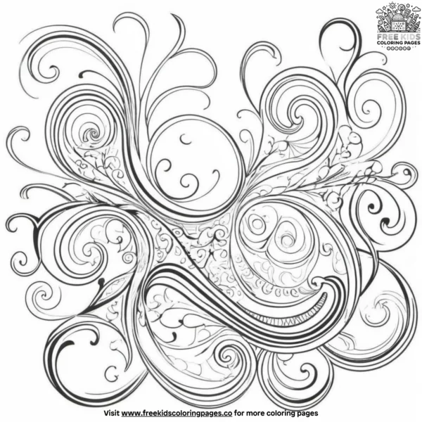 Swirly patterns coloring pages