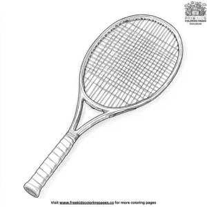 Tennis Racket Coloring Pages