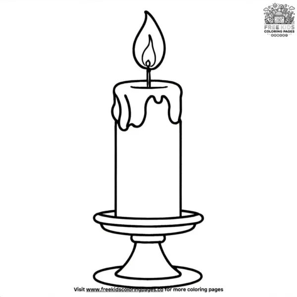 Thanksgiving candle coloring pages