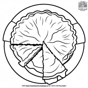 Thanksgiving pie slice coloring pages