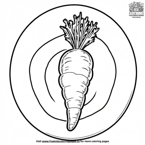 Thanksgiving roasted carrot coloring pages