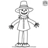 Thanksgiving Scarecrow Coloring Pages