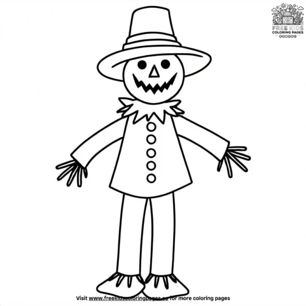 Thanksgiving scarecrow coloring pages