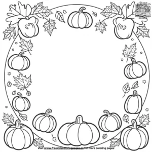 Thanksgiving Tablecloth Coloring Pages