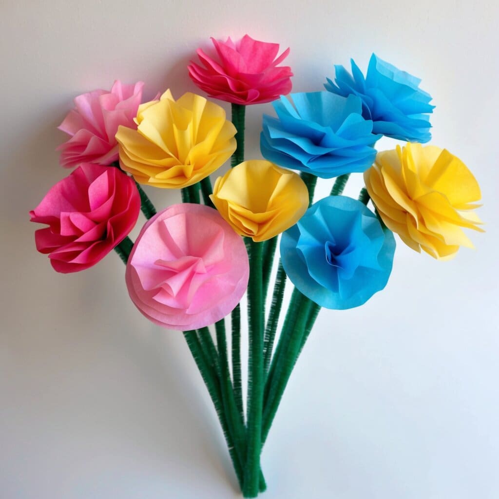 Tissue paper flowers 2