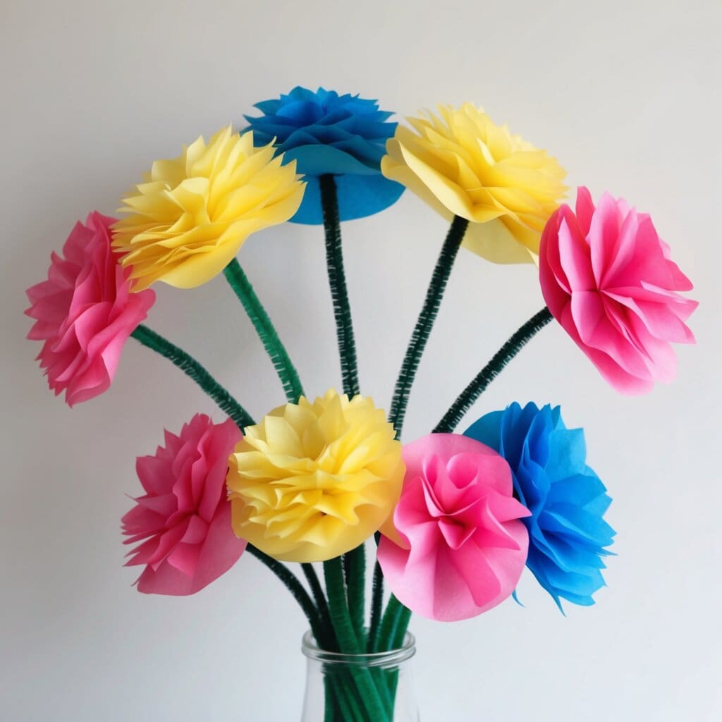 Tissue paper flowers 3