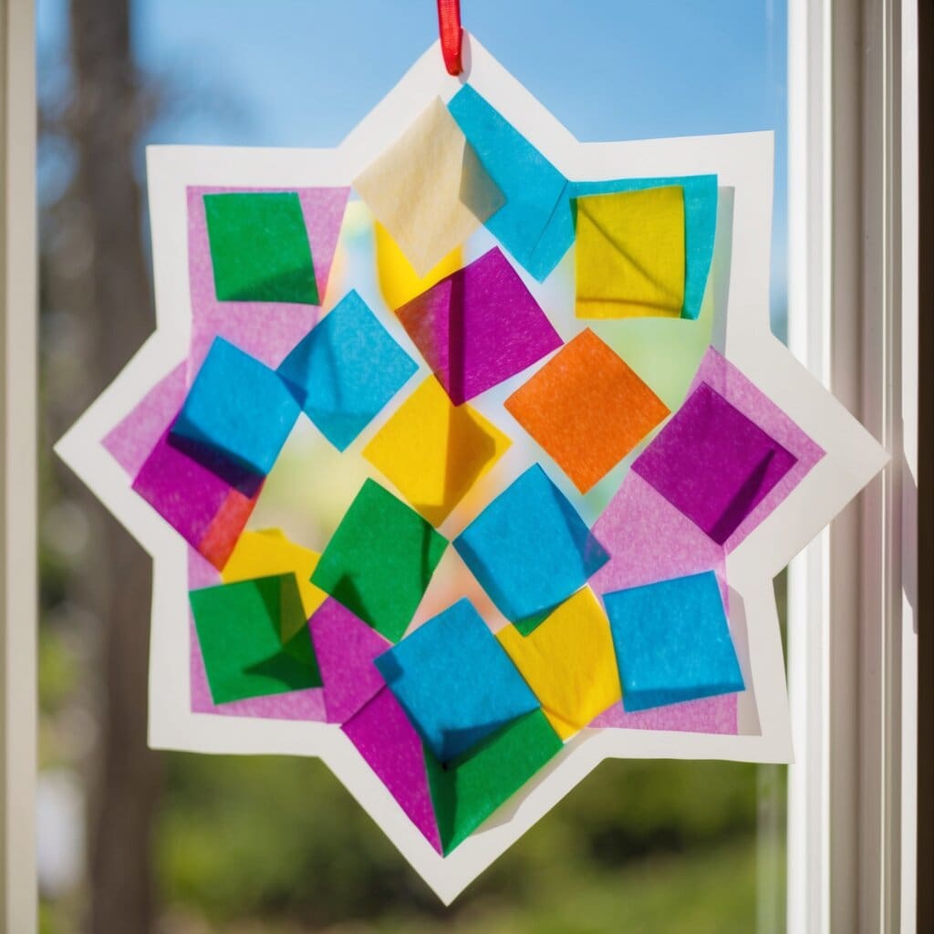 Tissue paper dream catcher 2